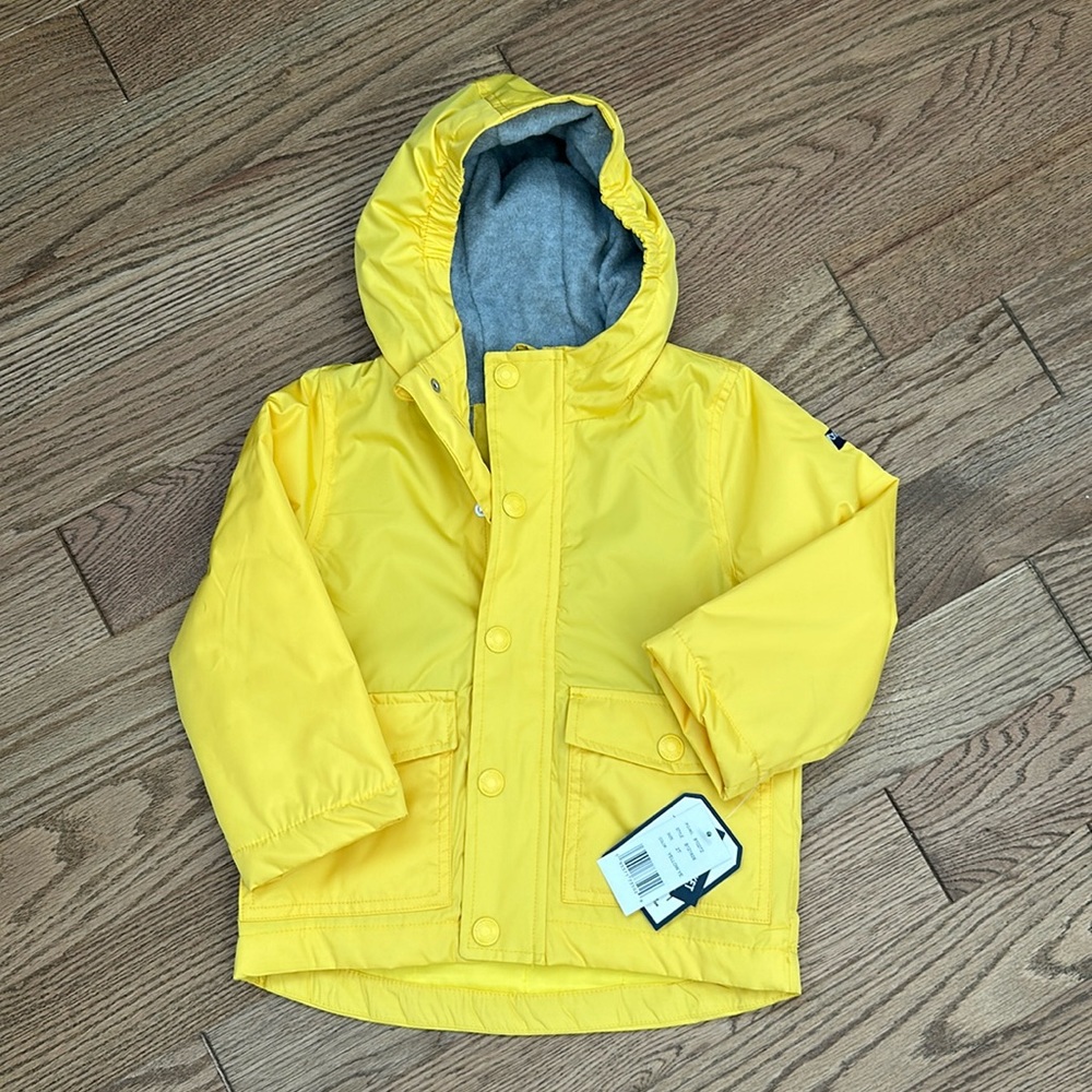 Osh Kosh Kids Rain Jacket Coat Yellow Waterproof